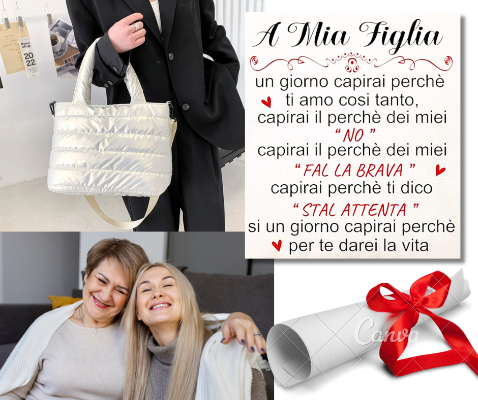 BORSA "A MIA FIGLIA" | Set borsa + dedica