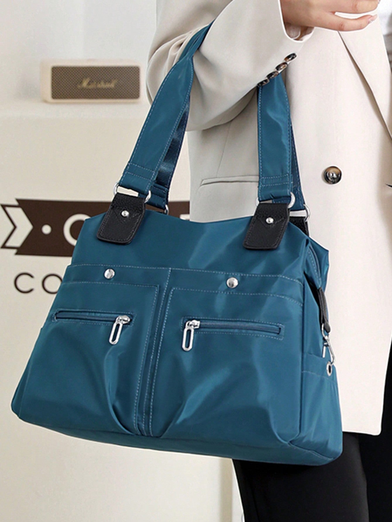 AMELIA | BORSA OXFORD CON MANICI E TRACOLLA