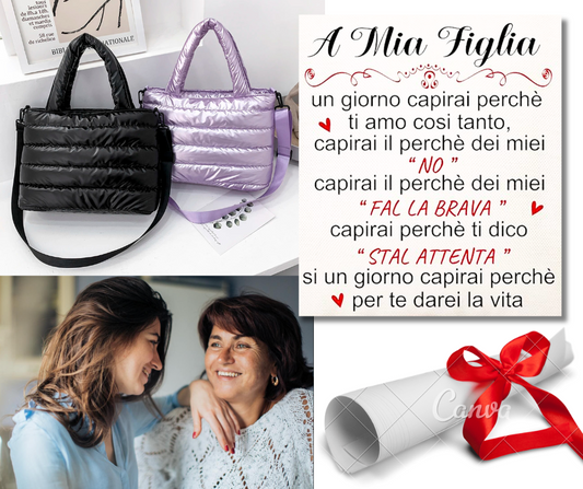 BORSA "A MIA FIGLIA" | Set borsa + dedica